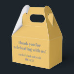 Bold Yellow Gray Custom Niedlich Bat Mitzvah Viele Geschenkschachtel<br><div class="desc">Bold Typografy Yellow Gray Custom Niedlich Bat Mitzvah Danke für Ihre Gefallen Box</div>