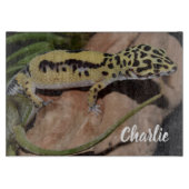 Bold Yellow Leopard Gecko Schneidebrett (Vorderseite)