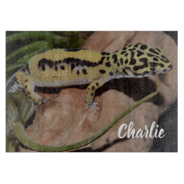 Bold Yellow Leopard Gecko Schneidebrett