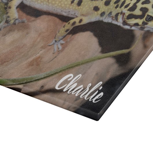 Bold Yellow Leopard Gecko Schneidebrett (Ecke)