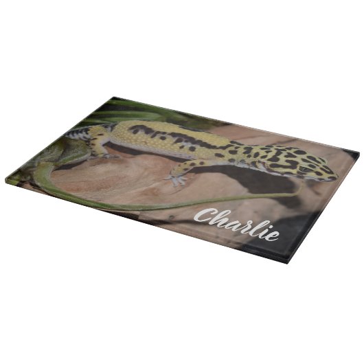 Bold Yellow Leopard Gecko Schneidebrett (Ecke)