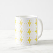 Bold Yellow Lightning Bolt Pattern Kaffeetasse (VorderseiteRechts)