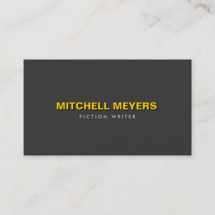 BOLD YELLOW SHADOW Business Card Visitenkarte