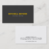 BOLD YELLOW SHADOW Business Card Visitenkarte (Vorne/Hinten)