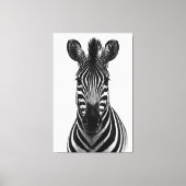 Bold Zebra Black White Canvas Print Leinwanddruck (Vorderseite)