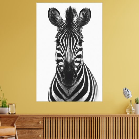 Bold Zebra Black White Canvas Print Leinwanddruck (Insitu (Wohnzimmer))