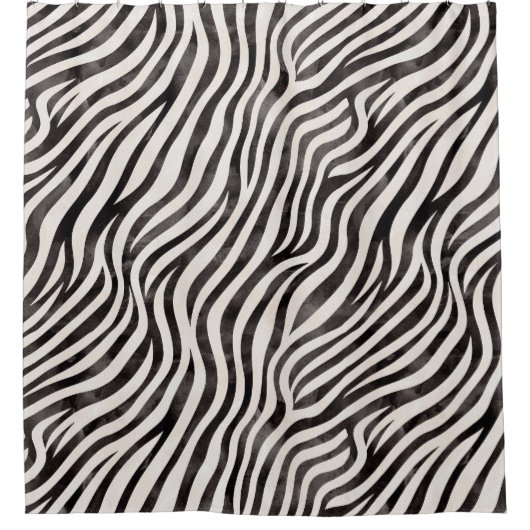 Bold Zebra Print Showvorhang Duschvorhang (Vorderseite)