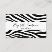 Bold Zebra Print Visitenkarte (Vorderseite)