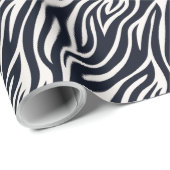 Bold Zebra Skin Pattern Black & White ID1151 Geschenkpapier (Rolleneckpunkt)