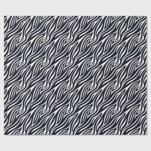 Bold Zebra Skin Pattern Black & White ID1151 Geschenkpapier (Flach)