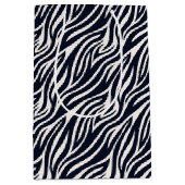 Bold Zebra Skin Pattern Black & White ID1151 Mittlere Geschenktüte (Vorderseite)