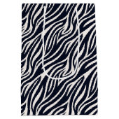 Bold Zebra Skin Pattern Black & White ID1151 Mittlere Geschenktüte (Rückseite)