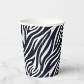 Bold Zebra Skin Pattern Black & White ID1151 Pappbecher (Rechts)