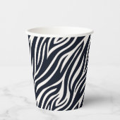 Bold Zebra Skin Pattern Black & White ID1151 Pappbecher (Vorderseite)