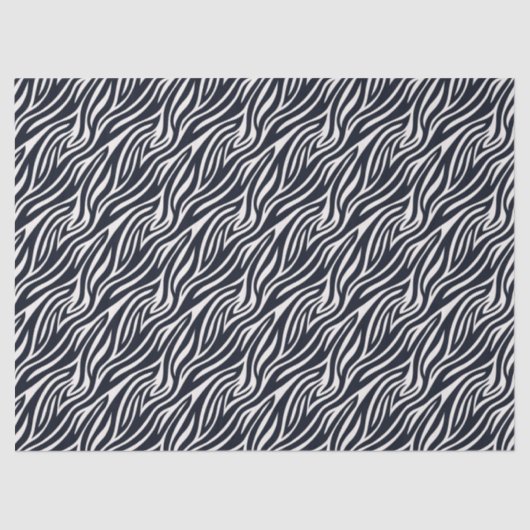 Bold Zebra Skin Pattern Black & White ID1151 Seidenpapier (Vorderseite)