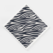 Bold Zebra Skin Pattern Black & White ID1151 Serviette (Ecke)