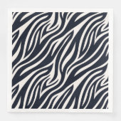 Bold Zebra Skin Pattern Black & White ID1151 Serviette (Vorderseite)