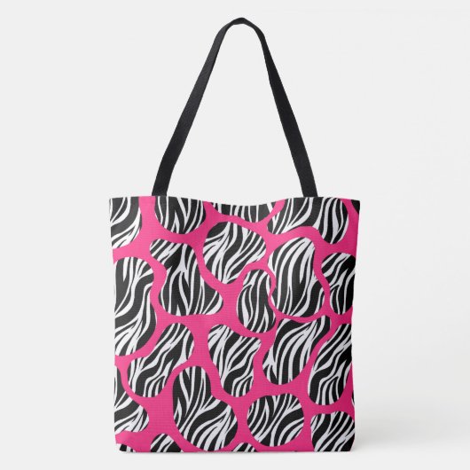Bold Zebra Stripe Abstract Tasche (Rückseite)