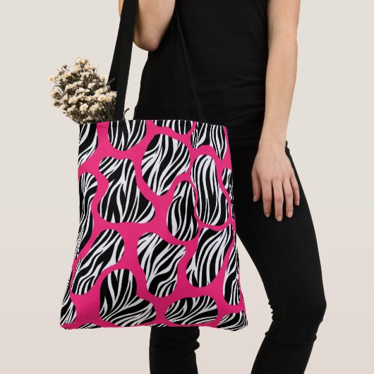 Bold Zebra Stripe Abstract Tasche (Von Nahem)
