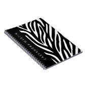 Bold Zebra Stripes for Safari Theme with Name Notizblock (Rechte Seite)