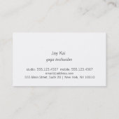 Bold Zen Circle Yoga und Meditation Lehrer Wood Visitenkarte (Rückseite)