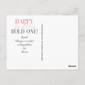 Bolder not Ältere Funny Fifty Birthday Card Postkarte (Rückseite)