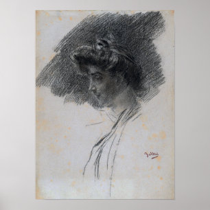 Boldini - Büste einer jungen Frau im Profil Poster