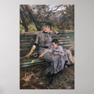 Boldini - im Garten Poster