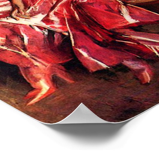 Boldini Lady in Red Poster (Ecke)