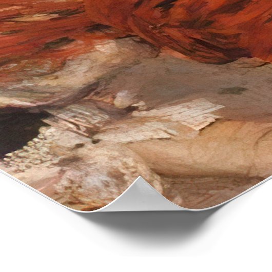 Boldini - Mädchen mit rotem Schaf Poster (Ecke)