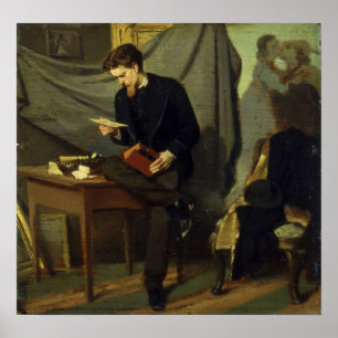 Boldini - Portrait des Malers Alessandro Lanf.. Poster