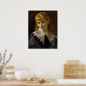Boldini - Portrait vom kleinen Mädchen 1860 Poster (Küche)