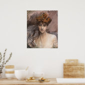 Boldini - Portrait von Lucie Gerard Poster (Küche)