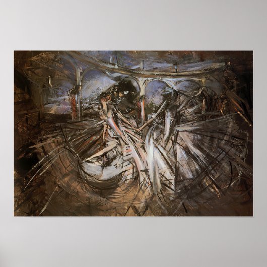 Boldini - Tanz in der Kolonnade 1889 Poster (Vorne)