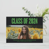BOLDLY CHIC CLASS OF 2024 ABSCHLUSS INVITATION EINLADUNG (Stehend Vorderseite)