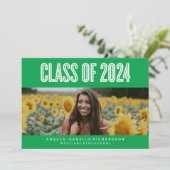 BOLDLY CHIC CLASS OF 2024 ABSCHLUSS INVITATION EINLADUNG (Stehend Vorderseite)