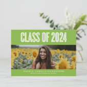 BOLDLY CHIC CLASS OF 2024 ABSCHLUSS INVITATION EINLADUNG (Stehend Vorderseite)