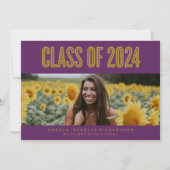 BOLDLY CHIC CLASS OF 2024 ABSCHLUSS INVITATION EINLADUNG (Vorderseite)