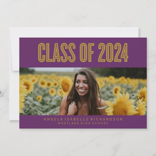 BOLDLY CHIC CLASS OF 2024 ABSCHLUSS INVITATION EINLADUNG (Vorderseite)