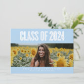 BOLDLY CHIC CLASS OF 2024 ABSCHLUSS INVITATION EINLADUNG (Stehend Vorderseite)