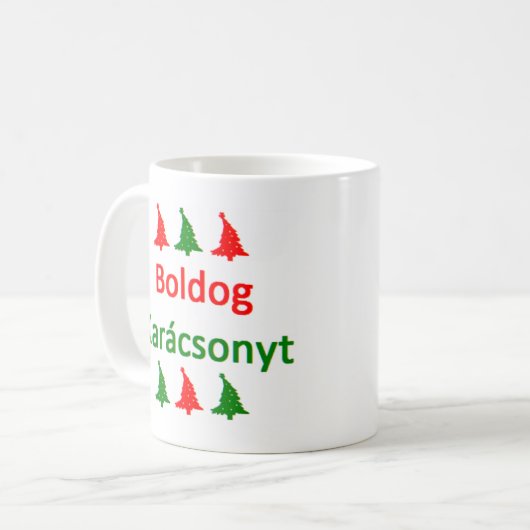 Boldog-Karacsonykaffee-Tasse Kaffeetasse (Vorderseite Links)
