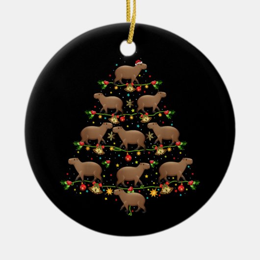 Boldog Karacsonyt Ungarisch Frohe Weihnachtsgesche Keramik Ornament (Vorne)