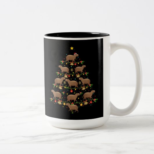 Boldog Karacsonyt Ungarisch Frohe Weihnachtsgesche Zweifarbige Tasse (Rechts)