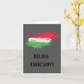 Boldog Karácsonyt, Ungarisches Weihnachtsfest Karte (Gelbe Blume)