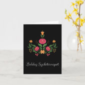 Boldog születésnapot, Ungarischer Geburtstag Karte (Gelbe Blume)