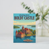 Boldt Castle USA Postkarte (Stehend Vorderseite)