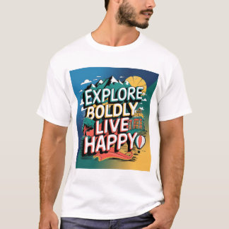 Bolely Live Happy erkunden: Abenteuer erwartet T-Shirt