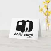 Boler Corgi Note Card - Pembroke Karte (Gelbe Blume)
