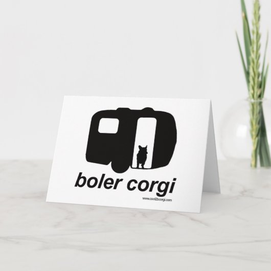 Boler Corgi Note Card - Pembroke Karte (Vorderseite)