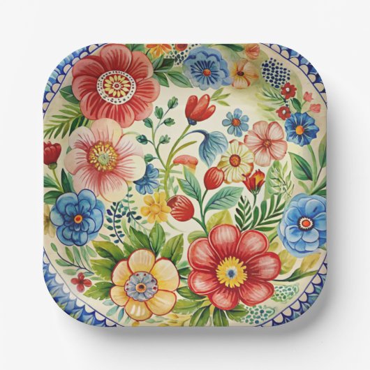 Boleslawiec Polnisches Set Pappteller (Vorderseite)